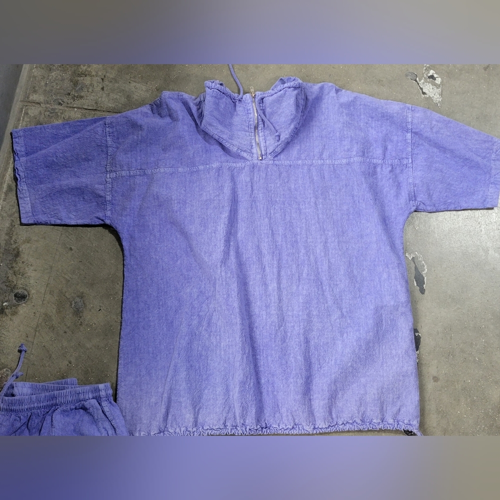 Rugged Wear Cotton Top And Bottom Set Mens Large Purple
